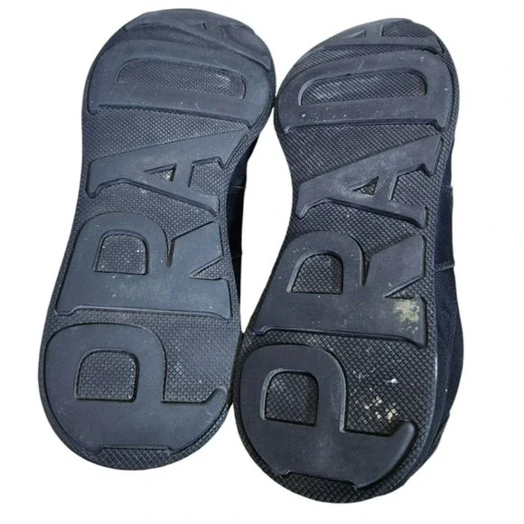 Prada Sneakers Match Race Shoes Men's US 8 UK 7 Black Leather 4E3341 - Picture 6 of 9